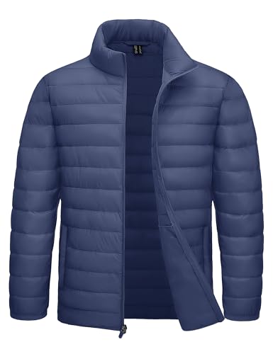 TACVASEN Men's Lightweight Puffer Jacket Winter Quilted Puffy Jackets Warm Water-Resistant Windproof Insulated Coats