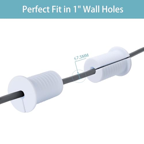 MYZHRE 2 Pcs Starlink Cable Routing Kit for 1 Inch Wall Hole, Perforated Silicone Grommet, Cable Punch for Ethernet (White) by MYZHRE - Used condition - Image 3