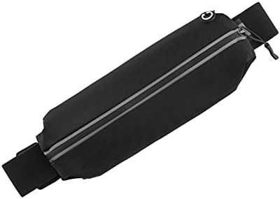 Slim Running Belt for Women, Running Phone Belt with Waterproof Bounce, Free Waist Pouch Belt, Waist Pack for Women, Reflective Runner Pouch Belt Fitness Workout Bag, Money Belt for Women Men.(black)