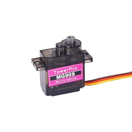 Image of MG90 Metal Gear Digital Servo Motor for RC Helicopter Airplane Boat Robot Controls (Pack of 1)