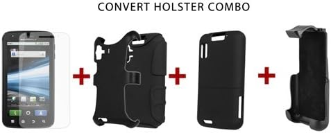 Seidio CONVERT Case and Holster Value Pack for Motorola Atrix 4G - Combo Pack - Retail Packaging - Black