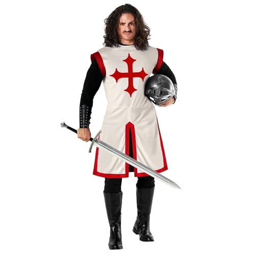 Morph Disfraz Caballero Medieval, Traje Caballero Templario, Disfraces Medievales Hombre,Disfraz Carnaval Hombre, L