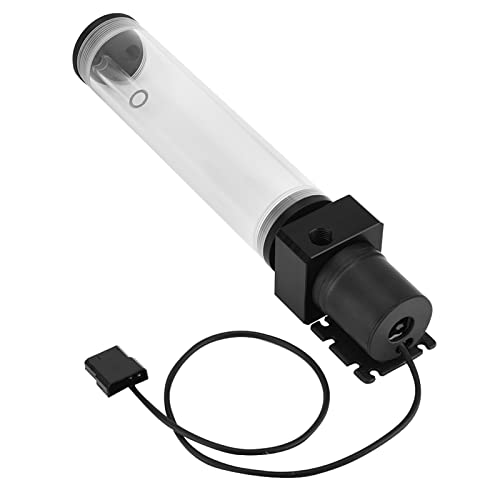 Naroote Pumpenreservoir Combo, PC Wasserpumpe Zylinder Reservoir 19W Pumpe G1/4 Acrylcomputer DIY Wasserkühlungstank (210 mm)