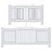 vidaXL Radiator Cover/Guard - Adjustable Length 55.9” to 80.7” White MDF Heater Cover for Living Room/Office