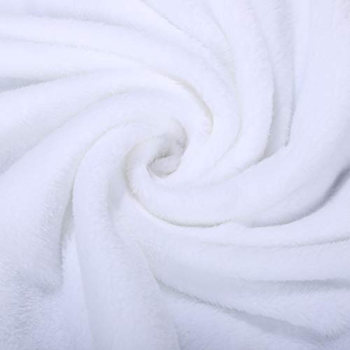 Boao 2 Pcs Sublimation Baby Blankets 30 x 40 Inch Blank White Baby Receiving Blanket Fuzzy Soft Warm Blanket Infant Newborn Blanket for Crib Stroller DIY2
