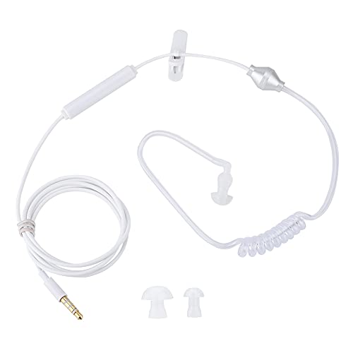 BAFOVY Auriculares Internos con Tubo de Aire Flexible y Micrófono para Auriculares con Cable iOS y para Conducir Hacer Ejercicio (White) - imagen 6