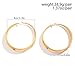 Chunky Gold Silver Hoop Earrings for Women Wide Flat Huggie Hoops Dangle Earrings Big Large Punk Smooth Surface Statement Earrings Fashion Jewelry (B Gold)