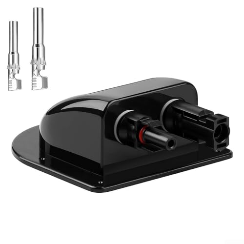 Honseadek Caja de conexión de cable de panel solar resistente al agua, ABS, para instalación de techo de autocaravana, yate, fácil montaje de 2-6 mm² (1 unidad)