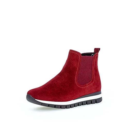 Gabor Femme Bottines, Dame Bottines Chelsea,Semelle intérieure Amovible,Bottes de Glisse,Demi-Bottes,Bottines,Rouge (Dark-Opera),43 EU / 9 UK Cover