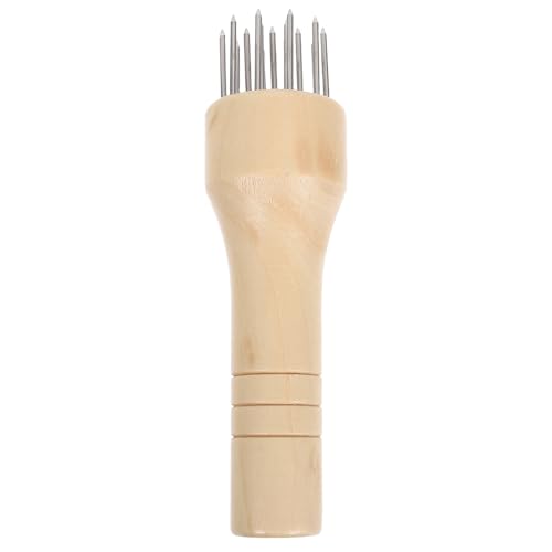 Veemoon Batticarne Acciaio Resistenti con Manico Legno Inteneritore Carne Aghi Doppia Faccia per Manzo e Pollo Strumento Ergonomico per Ammorbidire e Insaporire Carne Utensile Manuale