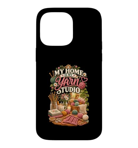 My Home is my Yarn Studio �ʔ����j�b�^�[�@�ۃA�[�e�B�X�g�҂ݕ� �X�}�z�P�[�X iPhone 14 Pro Max �p