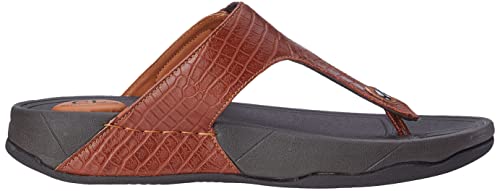 Carlton London mens Tan Men's Thong Sandals Flat Sandal