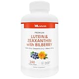 ML Naturals Lutein & Zeaxanthin with Bilberry – 40mg Lutein, 5mg Zeaxanthin & 100mg Bilberry (Per Serving) – 240 Vegetable Capsules – Supports Eye Health & Vision