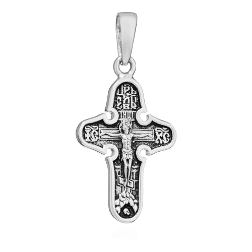 Croix en argent 925 NKlaus d'une élégance rare pour sublimer vos tenues