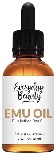 Pure Australian Emu Oil – All Natural 6X Refined for Face, Skin and Hair – Highly Effective Hydration for Sensitive Skin & Hair Growth Perfect for Scars & Blemishes – 2.02 Fl Oz Glass Bottle & Dropper