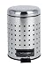 Wenko Cubo de Pedal 3l Perforado Leman, Acero Inoxidable, Brillante, 22.5 x...