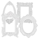 Gatuida 4 Marcos Miniatura Vintage de Resina en Color Claro para Fotos y Joyería, Marco Decorativo Europeo, Pequeño Tamaño Adecuado para Diy, Decoración de Fiestas y Exhibiciones