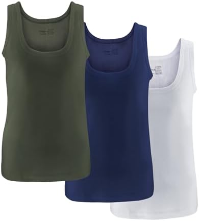 UNDEREA 3er Pack Jungen Unterhemden Tank Tops – Klassisch Feinripp aus 100% gekämmter Baumwolle für Schule Sport Alltag