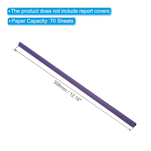 Patikil PTA240221TT000198 10Mm Binding Bars, 10 Pcs Plastic Binding Bars Slide Grip 70 Sheets Capacity A4 Binding Bars thumb #1