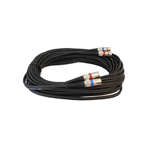 Audio 2000s ADC203K 50'x6/12mm 24AWG Dual XLR Females to Dual XLR Males Balanced Audio Cable Cover