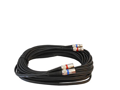 Audio2000'S ADC203K Integrated Dual 50-Feet XLR Male to XLR Female Balanced Audio/Patch/Recording/Stage Cables by AUDIO 2000'S - Used condition - US$34.84