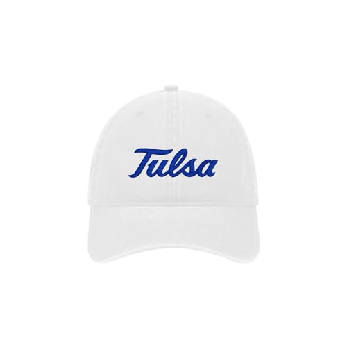 The University of Tulsa Vintage Beach Washed Cotton Twill Baseball Hat (Cotton Twill, White)