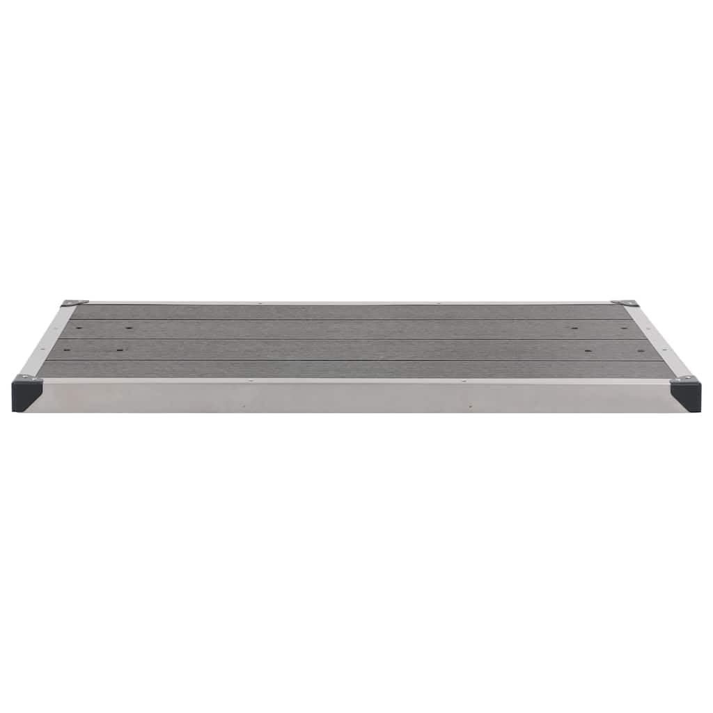 Ducha de jardín con base de 220 cm de acero inoxidable – ducha exterior con grifo de lavado de pies para jardín, terraza y piscina, color gris