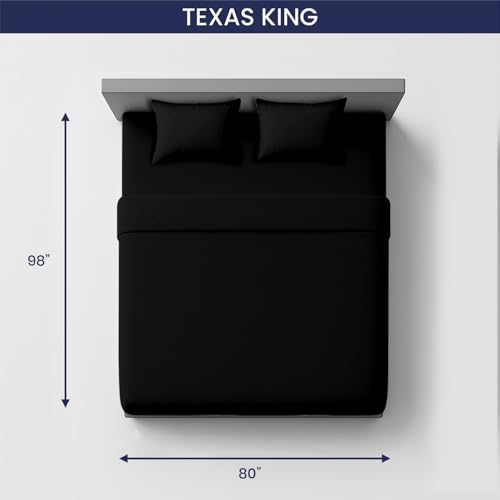 Image of SGI bedding 80 inch W x98 L 4Pc Texas King Sheet Set 100% Egyptian Cotton - 600 Thread Count, Fits 18 inch Deep Pocket - Soft Breathable Oversized Sheets, for Extra Large Beds - Black