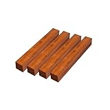 Exotic Wood Zone Mahogany Turning Wood Blanks (4 pcs) - Kiln-Dried Exotic Wood and Raw Lumber for Sustainable Woodworking, Woodcraft, and Lathe Projects (1-1/2' x 1-1/2' x 18')