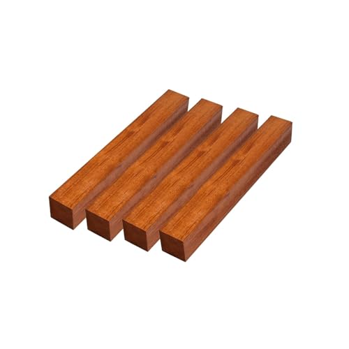 Exotic Wood Zone Mahogany Turning Wood Blanks (4 pcs) - Kiln-Dried Exotic Wood and Raw Lumber for Sustainable Woodworking, Woodcraft, and Lathe Projects (1-1/2" x 1-1/2" x 6")