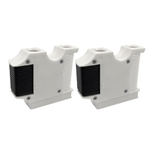 Vaveren 2 Pieces Boat Rail Cleats Fender Clips Adjuster Sturdy for Pontoon Boat Easily Install Accessories Quick Connect, White