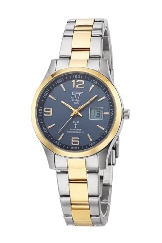 ETT Eco Tech Time Funk Solar Damen Uhr Analog mit Edelstahl Armband ELS-11600-32M