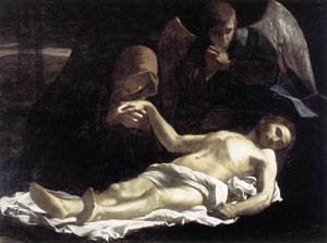 Peinture à l'huile Pieta 1621-25 transformez votre salon en galerie d'art Massimo Stanzione