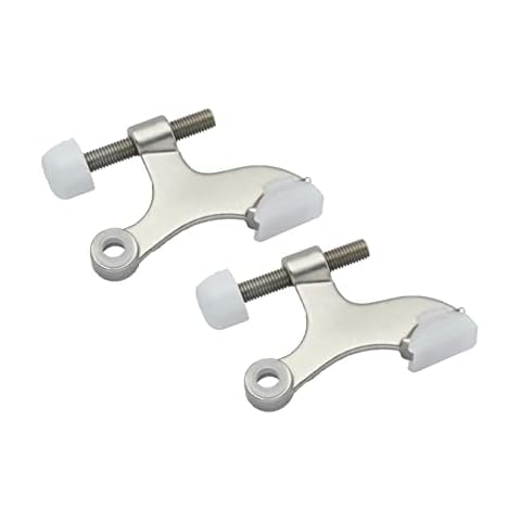QCAA Satin Nickel Door Stopper with Rubber Tip Cover