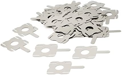 NIONSUPPLY 50pcs 4P H type T type Nickel Plated Steel Strips Sheet Soldering Tabs for DIY 18650 Lithium Bat…