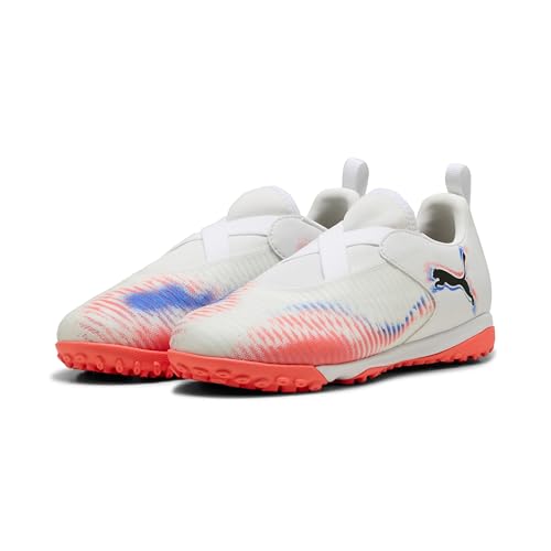 PUMA Future 8 Match LL TT + Mid Jr Zapatillas para Unisex-niños, Blanco, Negro y Rojo, 22.5 cm