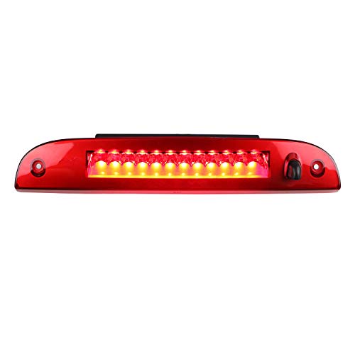 3rd Third Tail Brake Light Lamp Tail Cargo Light High Mount Brake Light for Ford Explorer 2002-2010 (Red Lens)
