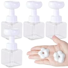4Pcs Foaming Hand Soap Dispenser, 250ml Flower Shape Foaming Soap Dispenser, Refillable Reusable Multi-Use Hand Container for Liquid, Shampoo, Body Wash