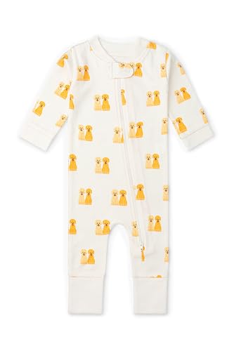 Image of MONICA + ANDY One Piece Baby Pajamas, 100% Organic Baby Clothes for Girls and Boys, Sizes For Newborn and Infant