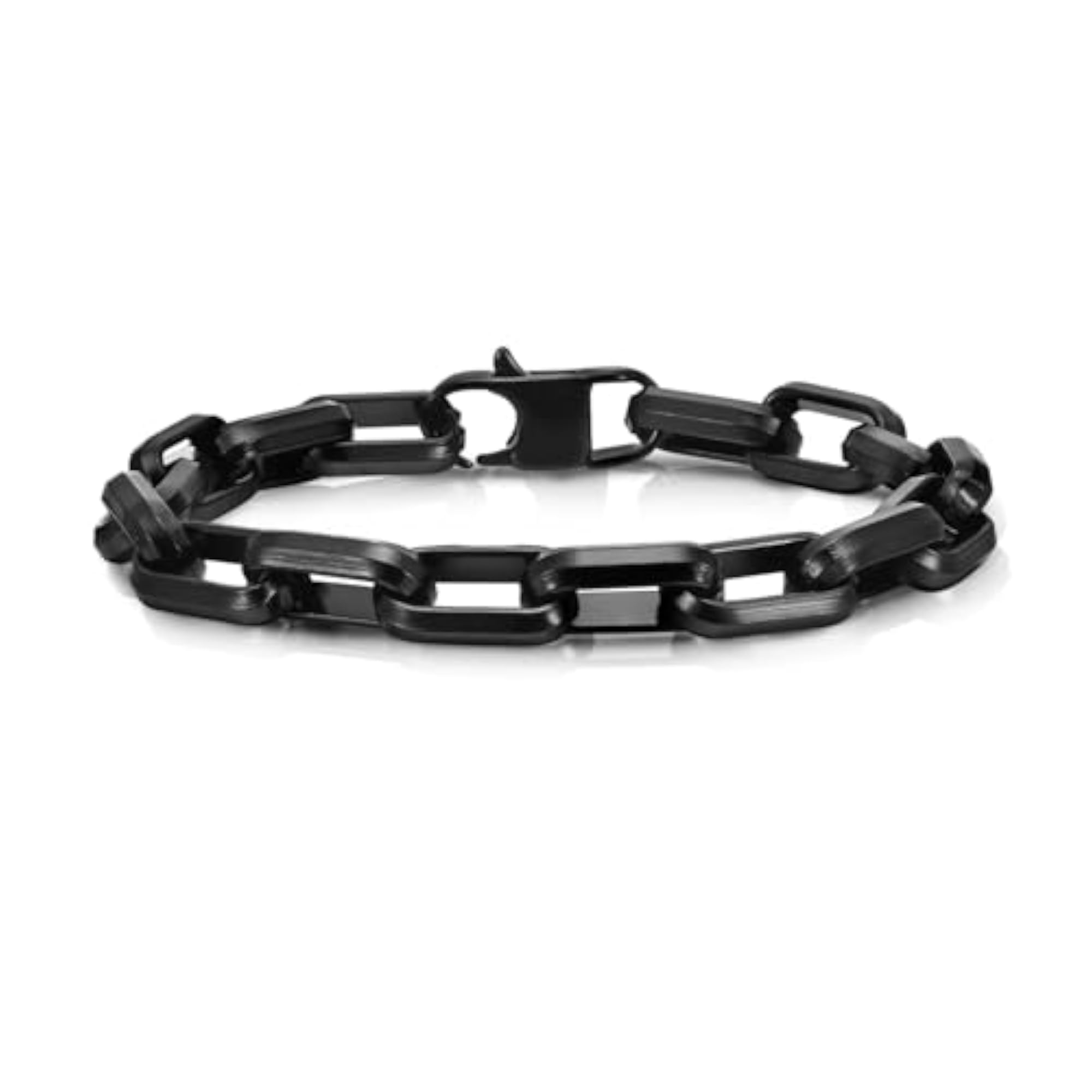 Men's Black Stainless Steel Openable Fancy Bracelet, Stylish Gift