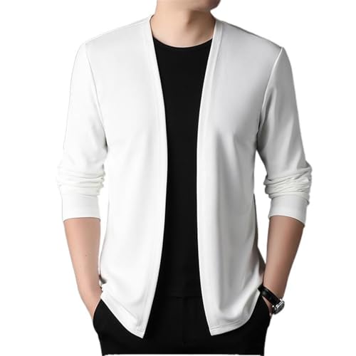 Spring Men's Cardigan Korean Style Youth Knitted Casual Slim Long Sleeves