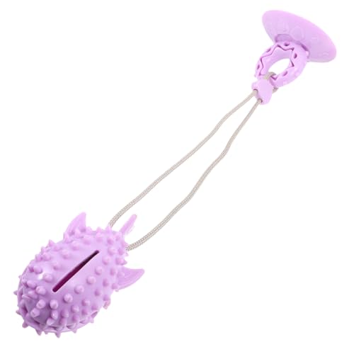 COSMEVIVI 吸盤が漏れる食用おもちゃ わんわん 漏れやすい きしむ 子犬 噛む人 犬の ペット 噛む犬のおもちゃ 犬のパズルのおもちゃ 犬の攻撃的な咀嚼者 Violet