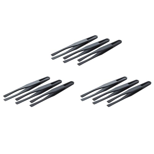 Greohnmpaw 7501 Antistatische Kunststoff-Pinzetten 9 Stück