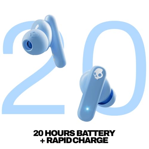 Image of Skullcandy Smokin' Buds Wireless Noise Isolating Earbuds - Preppy Blue