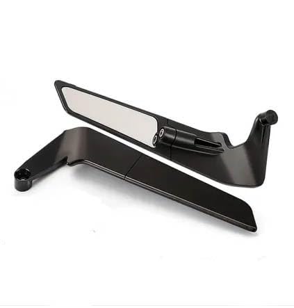 York n.ut Fitting Wind Wing Rear View Mirror Set Black Universal for All Bike's-image-32