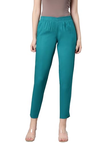 Image of TWIN BIRDS Women Viscose Cotton Kurti Pants | Stretch Ethnic Daily Trousers