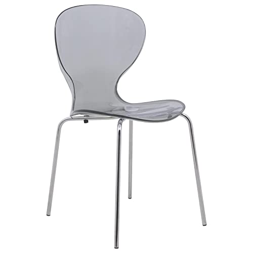 HomeStock Hollywood Regency Modern Transparent Side Chair