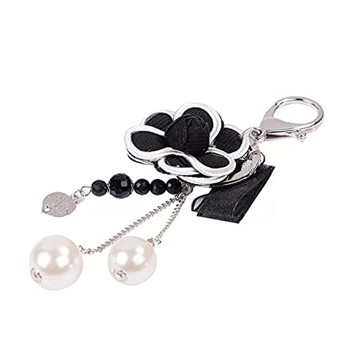 QUANQUAN Quani Nueva Perla Creativa Personalidad Ciruelo Llavero Femenino Bolsa de Moda Colgante Accesorios Coche Llavero Charm Regalo Llavero Cover