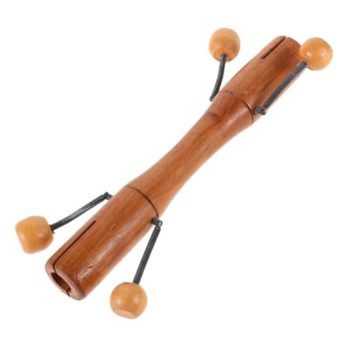 SUPVOX Instrumento De Percusión De Madera Instrumento Musical con Palo Instrumento De Juguete Herramienta De Entrenamiento Musical Tambor De Resorte De Madera Juguete Musical Khaki Metal