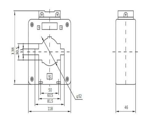 Transformateur de courant scellé MSQ-80 2500A 1A pour mesure d'intensité électrique - 3